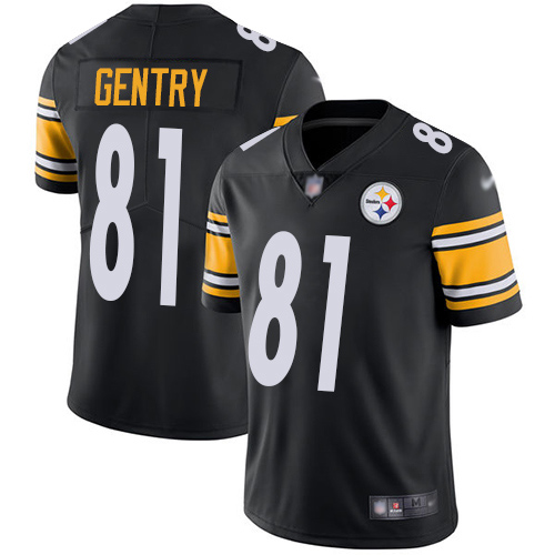 Men Pittsburgh Steelers Football #81 Limited Black Zach Gentry Home Vapor Untouchable Nike NFL Jersey->pittsburgh steelers->NFL Jersey